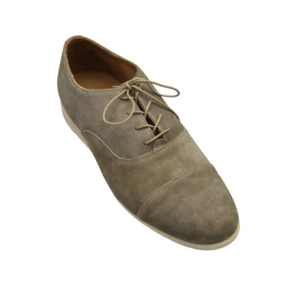 Maus & Hoffman Mens Beige Suede Oxford Shoes Size 12 - Picture 1 of 8